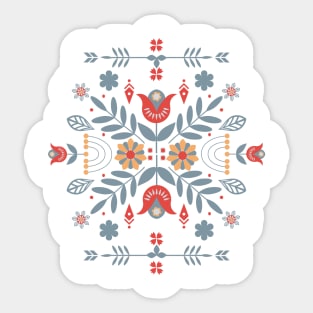 Scandinavian Folk Art Sticker